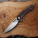 Bestech Knives Ornetta Folding Knife 3.63" N690 Steel Blade Carbon Fiber / G10 Handle
