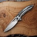 Bestech Knives Ornetta Folding Knife 3.63" N690 Steel Blade Carbon Fiber / G10 Handle