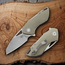 Bestech Knives Riverstone Folding Knife 2.5" 154CM Steel Blade Champagne G10 Handle