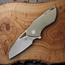 Bestech Knives Riverstone Folding Knife 2.5" 154CM Steel Blade Champagne G10 Handle