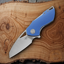 Bestech Knives Riverstone Linerlock Folding Knife 2.5" 154CM Steel Blade Blue G10 Handle