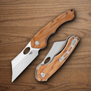 Bestech Knives Skirmish Linerlock Folding Knife 3.25" D2 Tool Steel Blade Olive Wood Handle