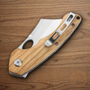 Bestech Knives Skirmish Linerlock Folding Knife 3.25" D2 Tool Steel Blade Olive Wood Handle