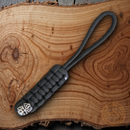 Bestech Lanyard Black Paracord Construction. With Skull Bead 5.25" Overall M08A