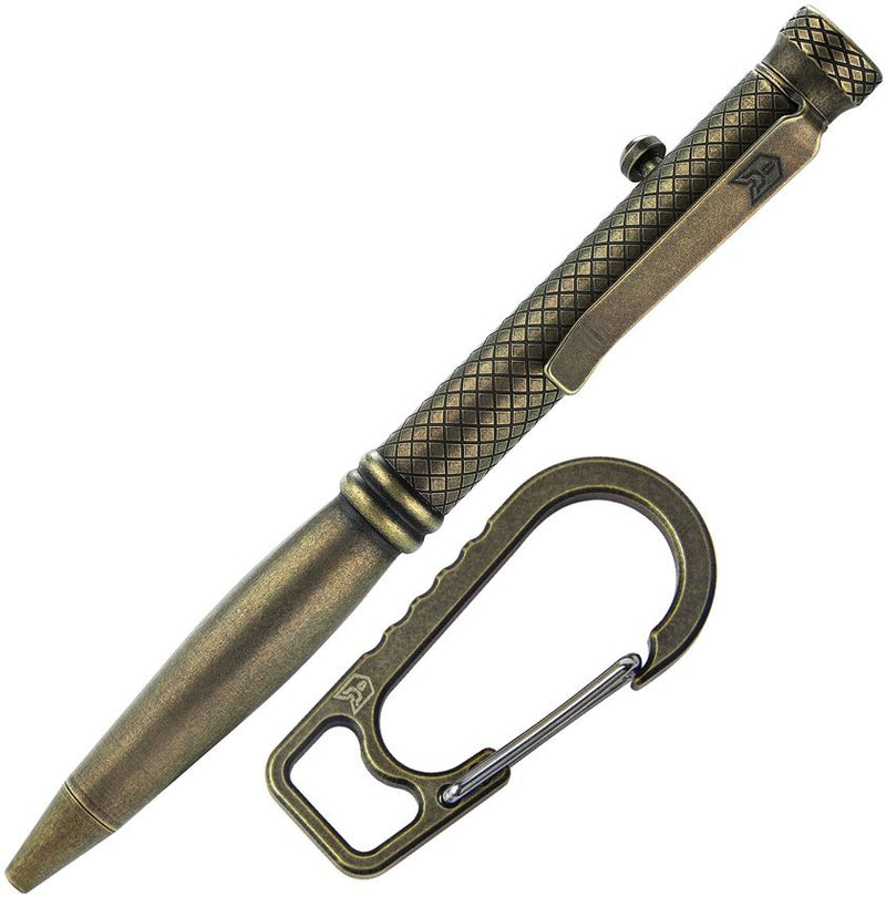 Bestech Knives Bestechman Scribe Pen 9000M Refill Bolt Action Bronze And Black Titanium Construction M16E -Bestech Knives - Survivor Hand Precision Knives & Outdoor Gear Store