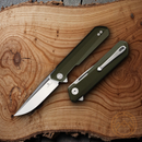Bestech Knives Bestechman Dundee Linerlock Folding Knife 3.5" D2 Tool Steel Blade Green G10 Handle