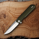 Bestech Knives Bestechman Dundee Linerlock Folding Knife 3.5" D2 Tool Steel Blade Green G10 Handle