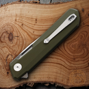 Bestech Knives Bestechman Dundee Linerlock Folding Knife 3.5" D2 Tool Steel Blade Green G10 Handle