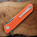 Bestech Knives Bestechman Dundee Linerlock Folding Knife 3.5" D2 Tool Steel Blade Orange G10 Handle