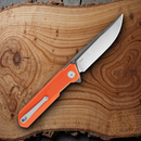 Bestech Knives Bestechman Dundee Linerlock Folding Knife 3.5" D2 Tool Steel Blade Orange G10 Handle