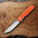 Bestech Knives Bestechman Dundee Linerlock Folding Knife 3.5" D2 Tool Steel Blade Orange G10 Handle