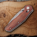 Bestech Knives Ronan B-Lock Folding Knife 3.25" Damascus Steel Blade Rosewood Handle