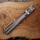 Bestech Knives Ronan B-Lock Folding Knife 3.25" Damascus Steel Blade Rosewood Handle