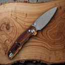 Bestech Knives Ronan B-Lock Folding Knife 3.25" Damascus Steel Blade Rosewood Handle