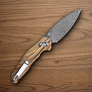 Bestech Knives Ronan B-Lock Folding Knife 3.25" Damascus Steel Spear Point Blade Olive Wood Handle