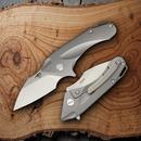 Bestech Knives Goblin Frame Folding Knife 2.25" CPM S35VN Steel Blade Gray Titanium Handle