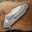 Bestech Knives Goblin Frame Folding Knife 2.25" CPM S35VN Steel Blade Gray Titanium Handle