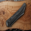 Bestech Knives Kamoza Folding Knife 3.63" Bohler M390 Steel Blade Black Titanium Handle