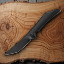 Bestech Knives Kamoza Folding Knife 3.63" Bohler M390 Steel Blade Black Titanium Handle