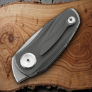 Bestech Knives Tulip Folding Knife 1.25" Bohler M390 Steel Blade Gray Titanium Handle