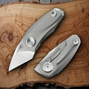 Bestech Knives Tulip Frame Folding Knife 1.25" Bohler M390 Steel Blade Gray Titanium Handle