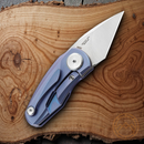 Bestech Knives Tulip Frame Folding Knife 1.25" Bohler M390 Steel Blade Blue Titanium Handle