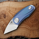 Bestech Knives Tulip Frame Folding Knife 1.25" Bohler M390 Steel Blade Blue Titanium Handle