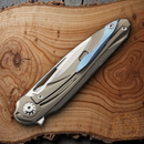 Bestech Knives WIBRA Folding Knife 3.5" Bohler M390 Steel Blade Bronze Anodized Titanium Handle
