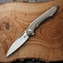 Bestech Knives WIBRA Folding Knife 3.5" Bohler M390 Steel Blade Bronze Anodized Titanium Handle