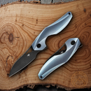 Bestech Knives The Reticulan Folding Knife 3.25" S35VN Steel Blade Blue Titanium Handle