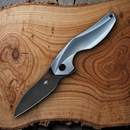 Bestech Knives The Reticulan Folding Knife 3.25" S35VN Steel Blade Blue Titanium Handle