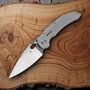 Bestech Knives Exploit Folding Knife 3.13" S35VN Steel Blade Gray Titanium Handle