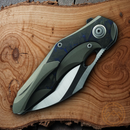Bestech Knives Nogard Folding Knife 3.38" Bohler M390 Steel Blade Titanium/Carbon Fiber Handle
