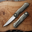 Bestech Knives THYRA Folding Knife 3½ Bohler M390 Steel Blade Titanium/CF Handle
