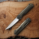 Bestech Knives Folding Knife 3.5" M390 Steel Blade Titanium/Carbon Fiber Handle