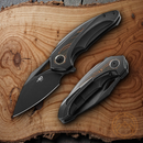 Bestech Knives Nuke Frame Folding Knife 2.63" M390 Steel Blade Titanium/G10 Handle