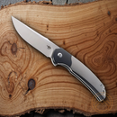 Bestech Knives Supernova Liner Folding Knife 3" Bohler M390 Steel Blade Gray Anodized Titanium Handle