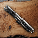 Bestech Knives Supernova Liner Folding Knife 3" Bohler M390 Steel Blade Gray Anodized Titanium Handle