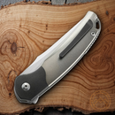 Bestech Knives Supernova Liner Folding Knife 3" Bohler M390 Steel Blade Gray Anodized Titanium Handle