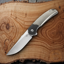 Bestech Knives Supernova Liner Folding Knife 3" Bohler M390 Steel Blade Gray Anodized Titanium Handle