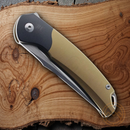 Bestech Knives Supernova Liner Folding Knife 3" Bohler M390 Steel Blade Gold Anodized Titanium Handle
