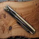 Bestech Knives Supernova Liner Folding Knife 3" Bohler M390 Steel Blade Gold Anodized Titanium Handle