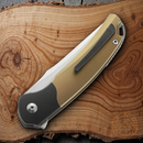 Bestech Knives Supernova Liner Folding Knife 3" Bohler M390 Steel Blade Gold Anodized Titanium Handle
