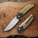 Bestech Knives Supernova Liner Folding Knife 3." Bohler M390 Steel Blade Gold Anodized Titanium Handle