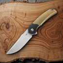 Bestech Knives Supernova Liner Folding Knife 3." Bohler M390 Steel Blade Gold Anodized Titanium Handle