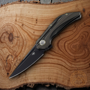 Bestech Knives Vigil Folding Knife 3.25" Bohler M390 Steel Blade Black Titanium Handle