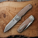 Bestech Knives Tonic Inset Folding Knife 2.88" M390 Steel Blade Natural Micarta Handle