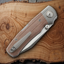 Bestech Knives Tonic Inset Folding Knife 2.88" M390 Steel Blade Natural Micarta Handle