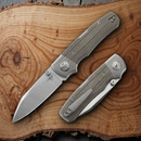 Bestech Knives Tonic Inset Folding Knife 2.88" Bohler M390 Steel Blade Green Micarta Handle