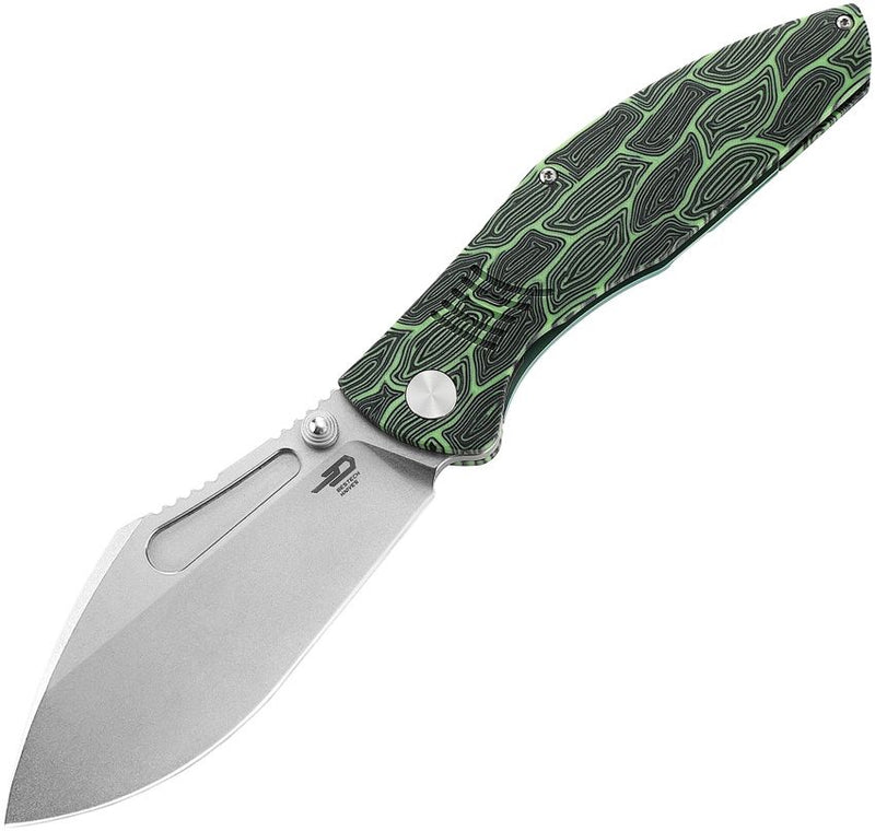 Bestech Knives Lockness Frame Folding Knife 4" Bohler M390 Steel Blade Black And Green G10 Handle T2205A -Bestech Knives - Survivor Hand Precision Knives & Outdoor Gear Store